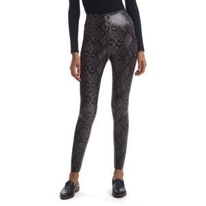 Commando Faux Leather Snake Print Leggings